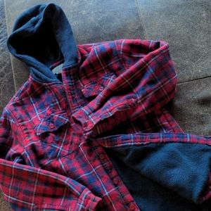 Kids LL bean Flannel sz M 10-12